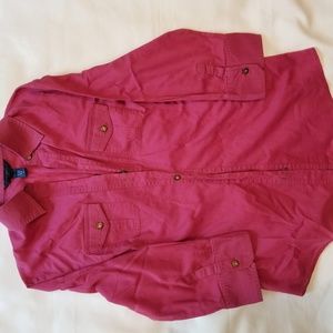 3/4 Sleeve Button Front Shirt